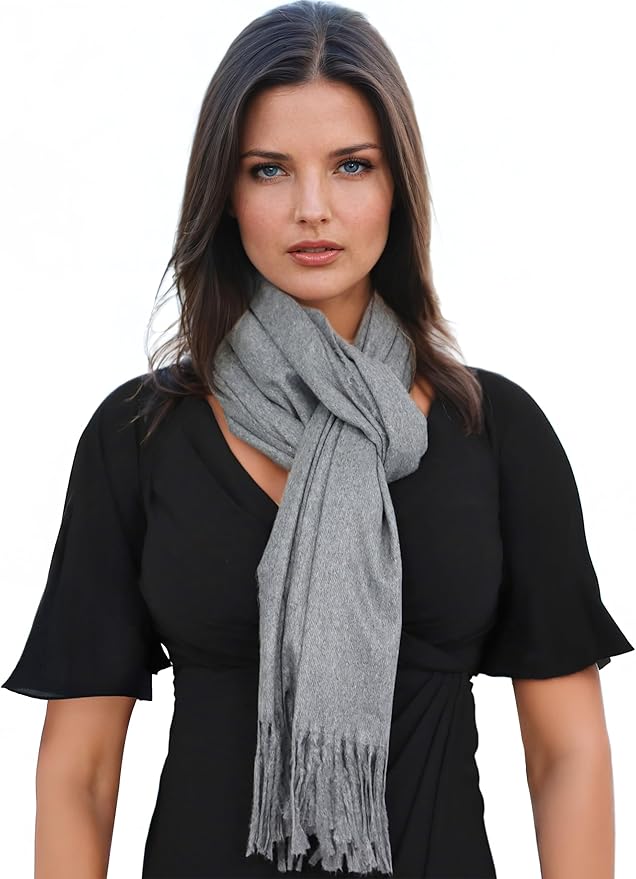 Ocomfly 100% Pashmina Scarf for Women - Premium Womens Scarves - Gift Boxed - Shawls or Wraps - Ultra Soft and Warm
