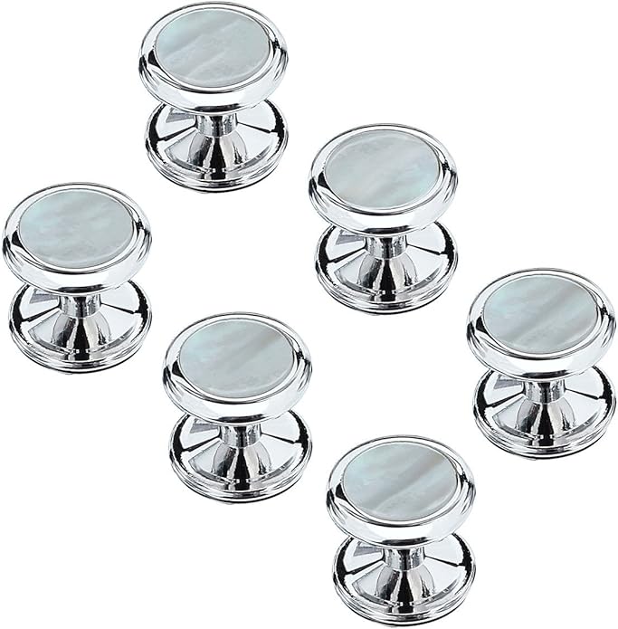 HAWSON Fashion Mother-of-Pearl Tuxedo Shirt Button and Cufflink Set, Specially Designed for Wedding Business