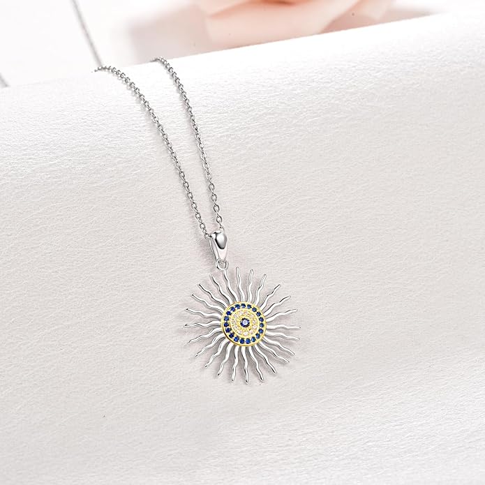 AENEAS Evil Eye Necklace for Women 925 Sterling Silver Necklace Ojo Turco Trendy Jewelry Gifts for Women Wife