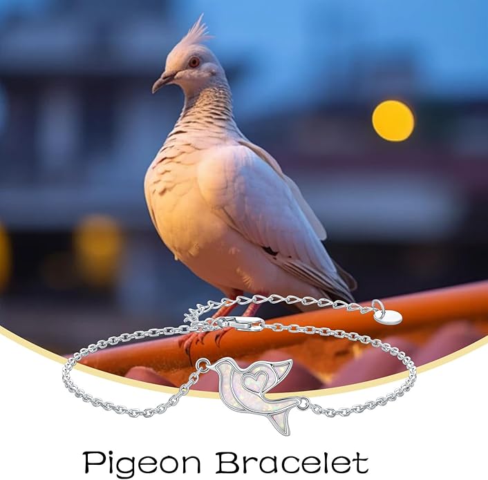 Butterfly/Phoenix/Dove/Dragonfly/Hummingbird Bracelet for Women 925 Sterling Silver Opal Bracelet Dainty Link Jewelry Birthday Christmas Gifts for Women Her