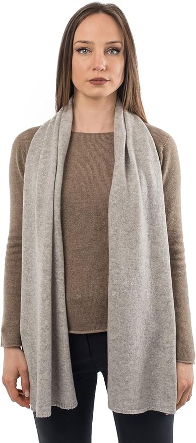 Dalle Piane Cashmere - 100% Cashmere Classic Scarf - Made in Italy - Neck Warmer (12" x 63") - Luxury Gift