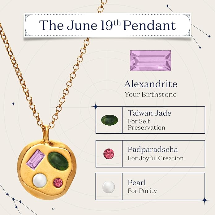 Birthdate 14k Gold Necklace for Women - 16-20in Adjustable 14 Karat Gold Chain with Lobster Clasp - Cadenas de Oro 14k Puro Para Mujer, Ladies Jewelry Birthstone