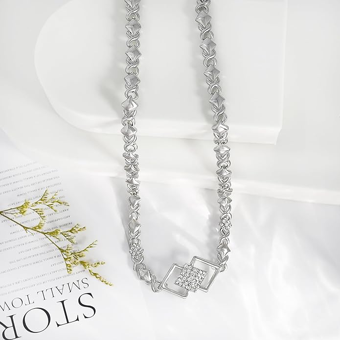 Gold Jewelry Sets for Women 18K Gold/Silver Filled Jewelry Necklace Set Wedding Bridal Fashion Jewelry Sets Women Accessories Bracelets Earrings and Rings Sweetheart Gifts