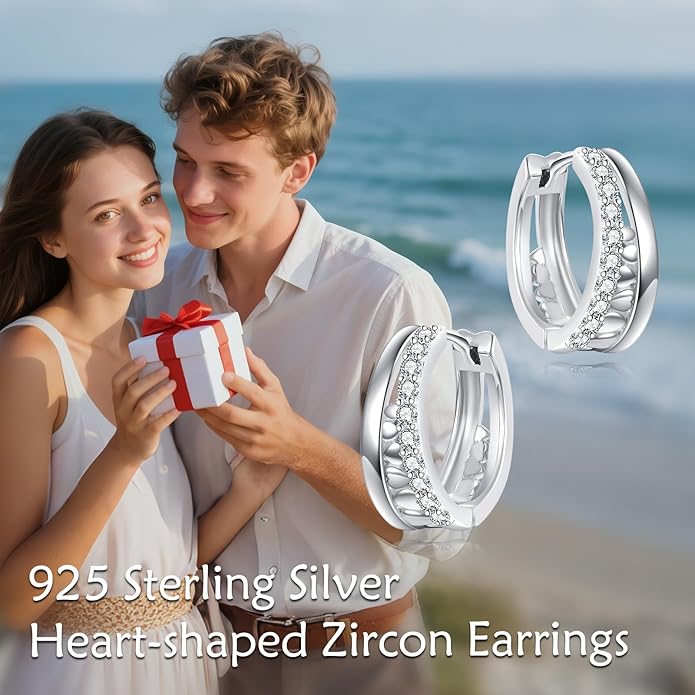 Sterling Silver Hoop Earrings Small Hoop Sun/Leaf/Triangle Huggie Earrings for Women Hypoallergenic