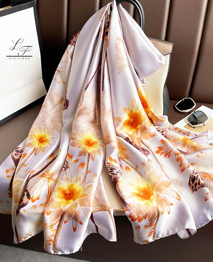 Hioyiwse Shawl Scarf For Women Lightweight Scarves Floral Pattern Formal Evening Dressesformal Shawl Summer Wraps