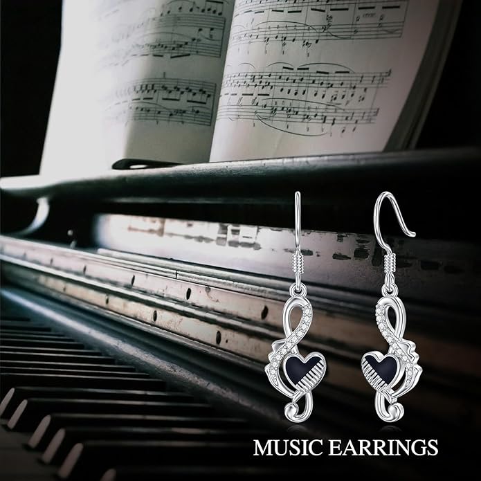 DNA Music/DNA/Piano/Moth/Sunflower/Trumpet Earring 925 Sterling Silver Astronaut/Raccoon/Moth/Sunflower Jewelry for Women