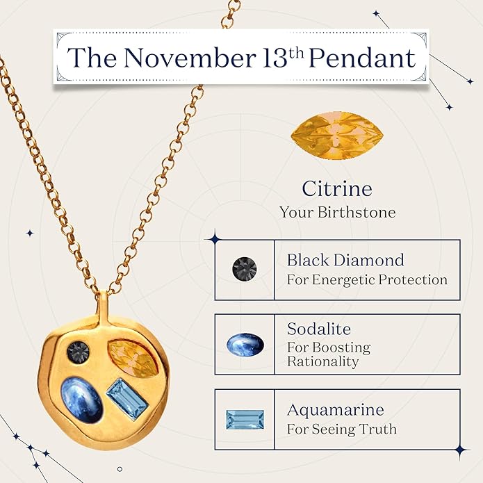 Birthdate 14k Gold Necklace for Women - 16-20in Adjustable 14 Karat Gold Chain with Lobster Clasp - Cadenas de Oro 14k Puro Para Mujer, Ladies Jewelry Birthstone