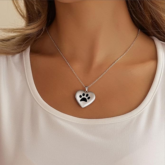 PHOCKSIN Personalized Locket Necklace for Women Photo Necklace with Customized Picture Birth Flower Birthstone New Years Gifts for Women