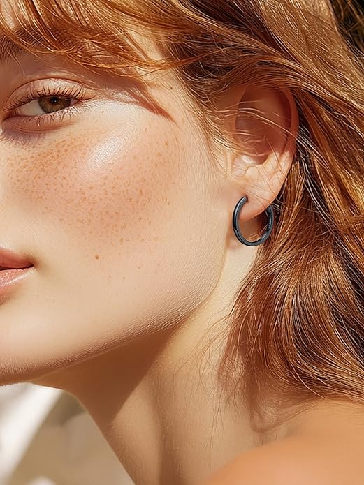 Silvora 925 Sterling Silver Small Hoop Earrings for Women Huggie Earrings Hypoallergenic Cartilage Earrings Tiny Hoops 6mm/8mm/10mm/12mm/14mm/16mm/18mm/20mm