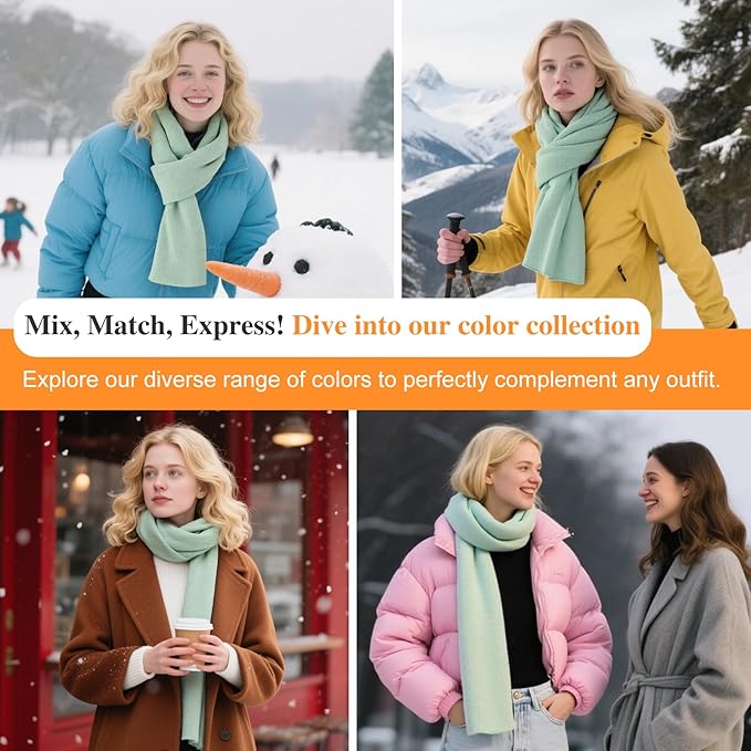 NUOHEMULE Luxury 100% Cashmere Scarf for Women & Men, 59''x10'' Extra Warm Winter Scarf, Blanket Scarves in Premium Gift Box