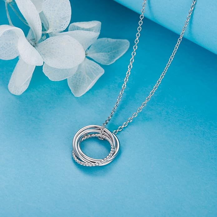 Birthday Gifts for Women Sterling Silver 30th 40th 50th 60th 70th 80th 90th Birthday Necklace For Her 3 4 5 6 7 8 9 Decade Jewelry 30 40 50 60 70 80 90 Years Old