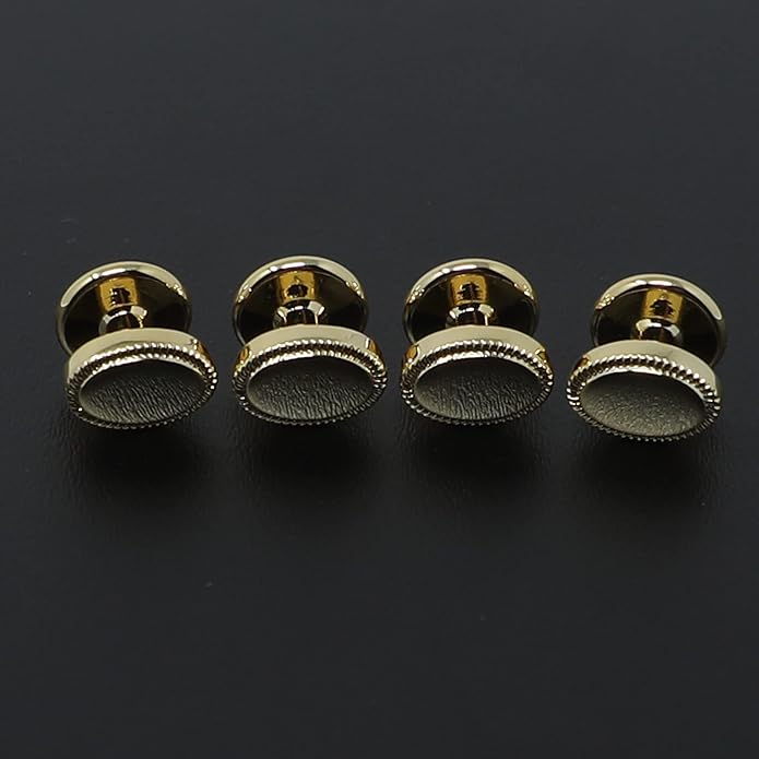 MENDEPOT Men Formal Wear Dress Shirt Cufflinks And Studs Set With Box Wedding Groom Groomsmen Gift