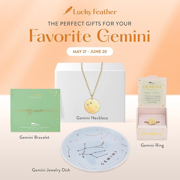 Lucky Feather Zodiac necklaces for women | Scorpio 14K Gold-Plated Astrology Pendant for Girls | Horoscope Sign Zodiac gift | Great Christmas Stocking Stuffer | Trendy Birthday Jewelry Gift | 16” - 18”