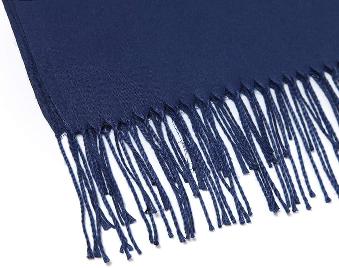 Cindy & Wendy Pashmina Shawls and Wraps Large Scarfs for Women Wedding Party Bridal Long Fashion Solid Shawl Wrap Fringes