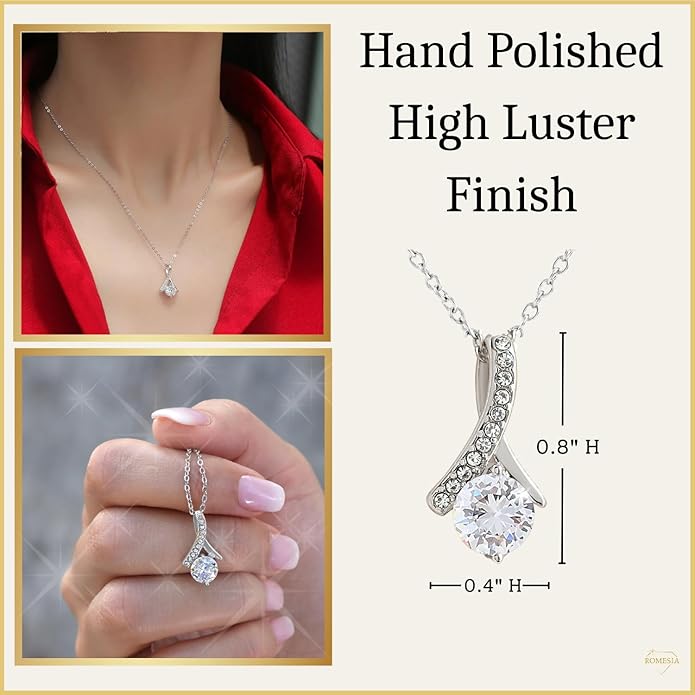 To My Soulmate Necklace For Women, Soul Mate Jewelry for Women, Future Wife Gifts, To My Wife Necklace from Husband, Gifts for Girlfriend, Pendant With Message Card