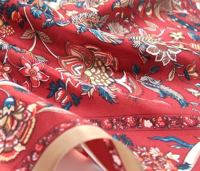 ANDANTINO 100% Mulberry Silk Square Scarf for Hair-25.6" X25.6'' Women Men Natural Silk Neckerchief Digital Printed Headscarf