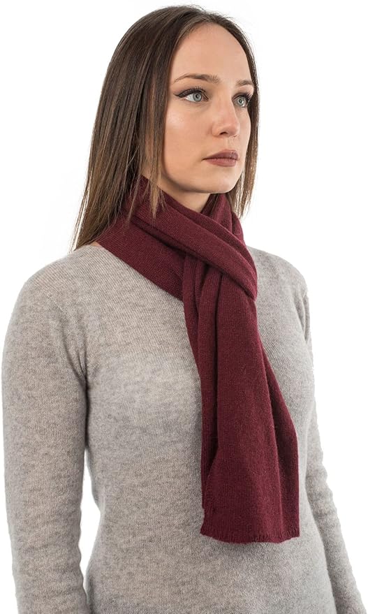 Dalle Piane Cashmere - 100% Cashmere Classic Scarf - Made in Italy - Neck Warmer (12" x 63") - Luxury Gift