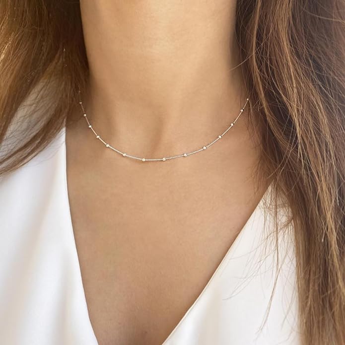 Yoosteel Layered Initial Necklaces for Women Teen Girls Trendy - Dainty Gold/Silver Letter A-Z Stack Initial Necklace Birthday Personalized Gifts for Women Jewelry