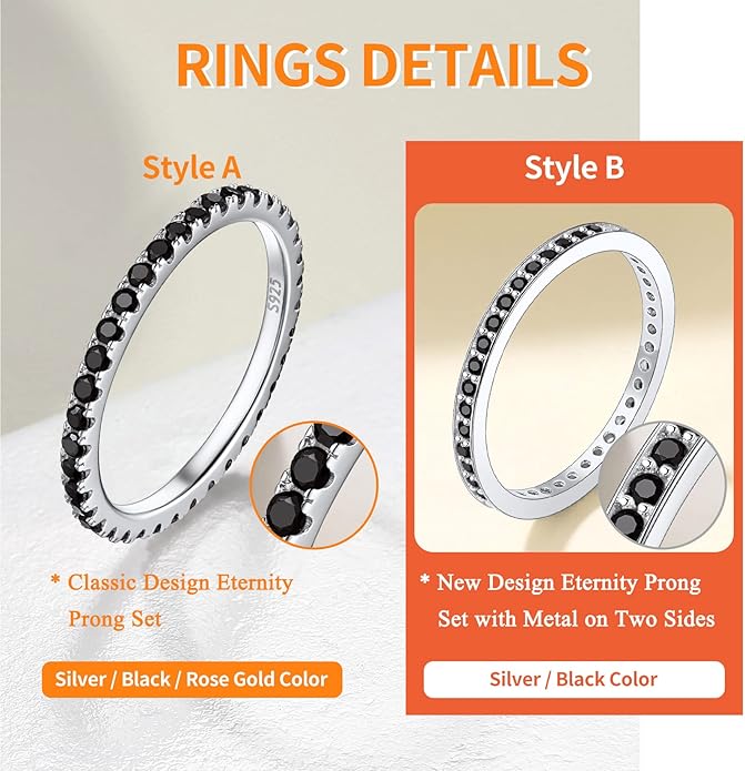 Suplight 925 Sterling Silver Wedding Band Rings, Full Cubic Zirconia Wishbone Ring Love/Lucky Engagement Promise Rings For Women, Size 4-12 (with Gift Box)