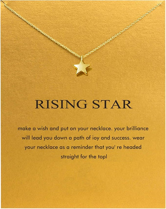 Hundred River Friendship Anchor Compass Necklace Good Luck Elephant Pendant Chain Necklace with Message Card