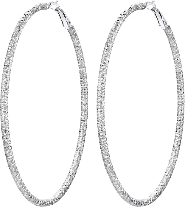 PROSTEEL 30/40/60/80/100mm Chunky Hoop Earrings For Women Gold Plated/Black Stainless Steel Hoops Earrings Statement Jewelry