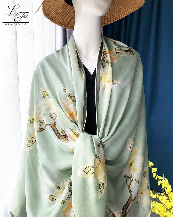 Hioyiwse Shawl Scarf For Women Lightweight Scarves Floral Pattern Formal Evening Dressesformal Shawl Summer Wraps