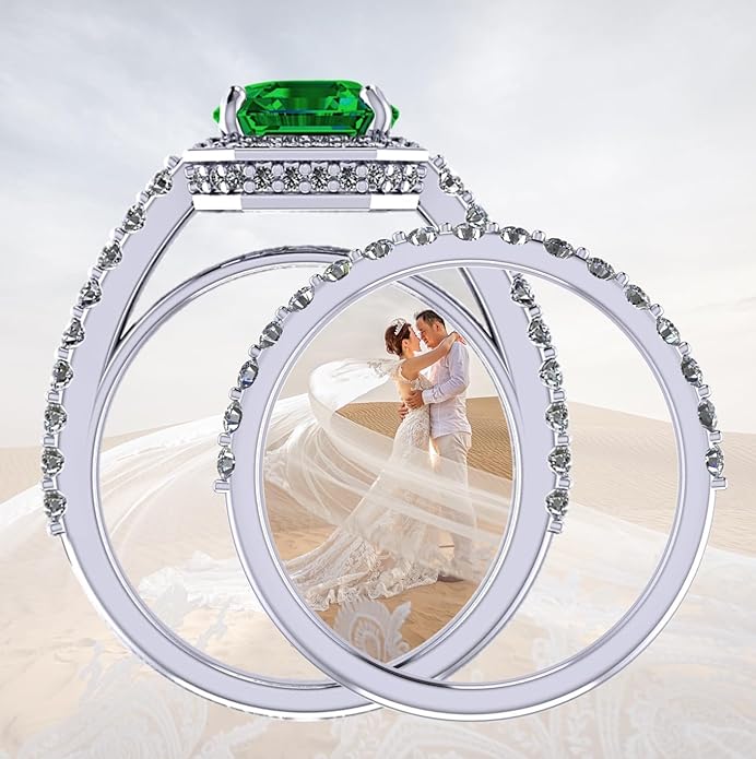 NANA Jewels Sterling Silver Engagement Rings for Women - Choose Simulated Morganite, Citrine, Aquamarine & More