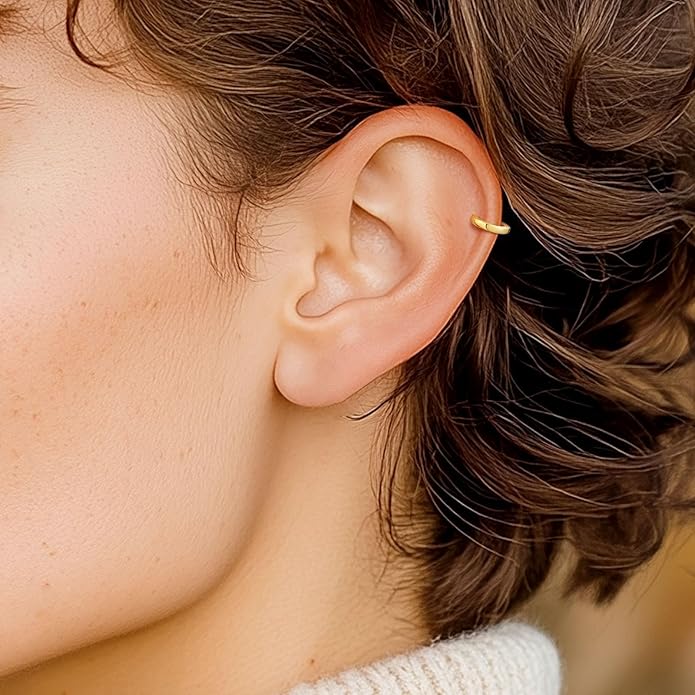 Silvora 925 Sterling Silver Small Hoop Earrings for Women Huggie Earrings Hypoallergenic Cartilage Earrings Tiny Hoops 6mm/8mm/10mm/12mm/14mm/16mm/18mm/20mm