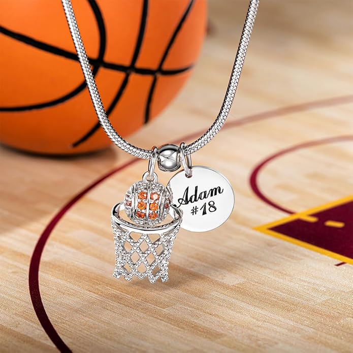callie Personalized Volleyball|Basketball|Hockey|Baseball|Soccer|Pickleball Necklace - Custom Name & Number, Jewelry Gifts for Sports Lover