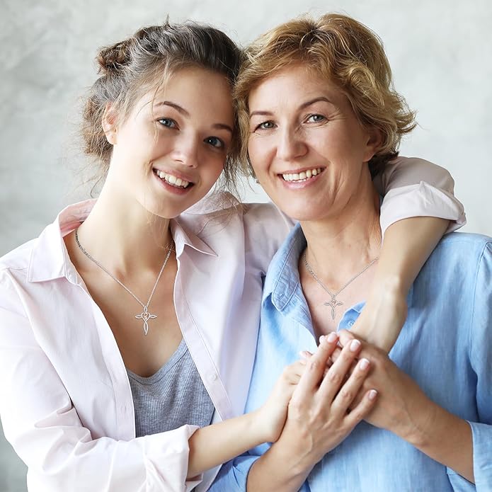 Mother's Day Necklace Gifts 925 Sterling Silver Mom/Wife/Grandma/Nana/Family I Love You Mom Necklace for Women Jewelry Birthday Gifts for Couple