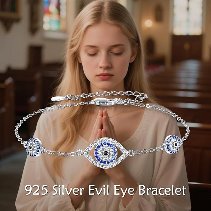 Mustard Seed Cross/Paw Print/Butterfly/Sunflower/Compass/Moss Agate Bracelet for Women 925 Sterling Silver Graduation Link Bracelet Jewelry for Women