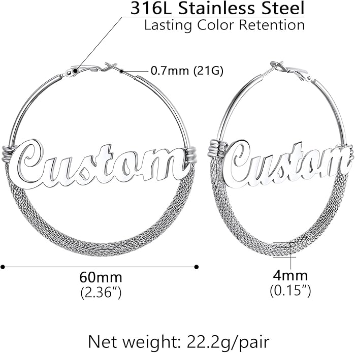 PROSTEEL 30/40/60/80/100mm Chunky Hoop Earrings For Women Gold Plated/Black Stainless Steel Hoops Earrings Statement Jewelry