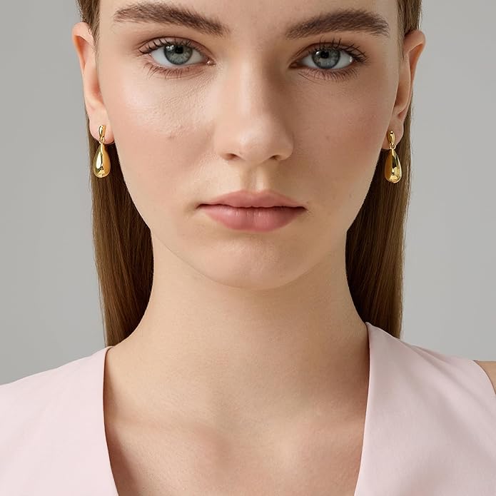 Green Crystal huggie gold hoop earrings for women Girls,14K Gold Plated with 925 Sterling Silver Post color Cubic Zirconia dainty cute Earrings| CZ Stud Earring