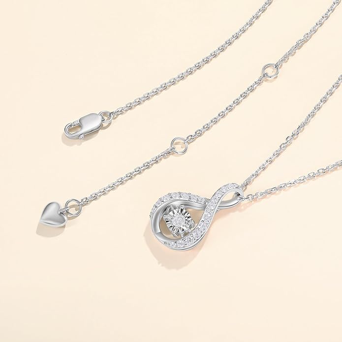 Sterling Silver Lab Grown Diamond Halo Pendant Necklace, Chain Included,ideal gift for anniversaries, birthdays, or any milestone celebration