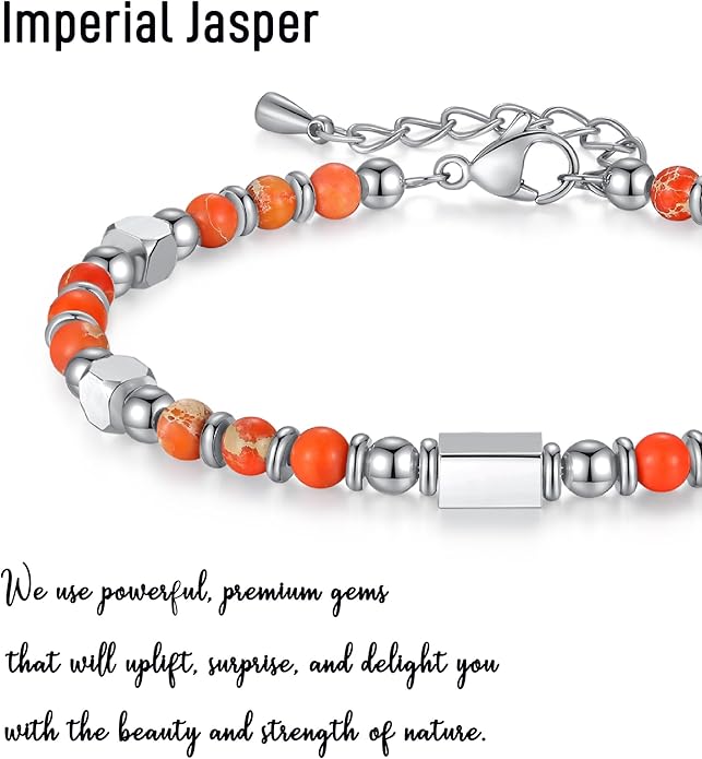 Tiny Gemstone Beaded Bracelets for Women Teen Girls, You are Awesome Jewelry Gifts for Women, Friends, Sister, Mom, Daughter...