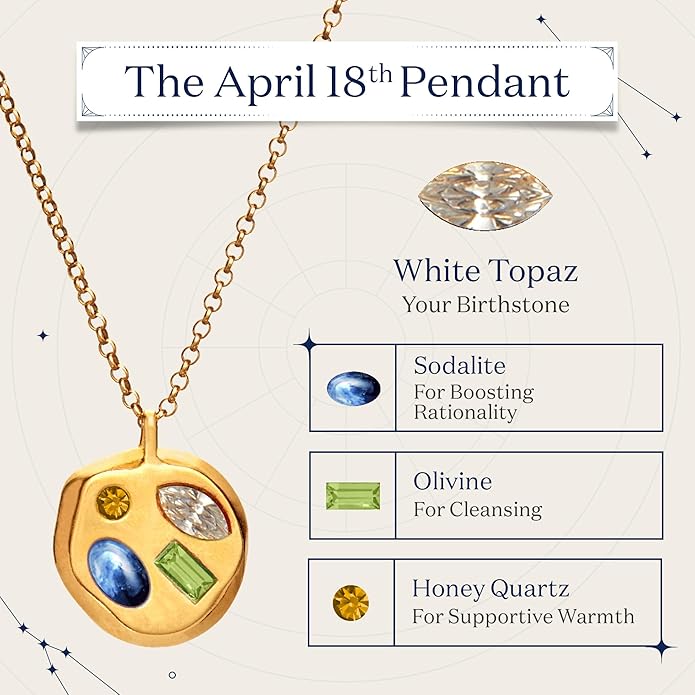 Birthdate 14k Gold Necklace for Women - 16-20in Adjustable 14 Karat Gold Chain with Lobster Clasp - Cadenas de Oro 14k Puro Para Mujer, Ladies Jewelry Birthstone