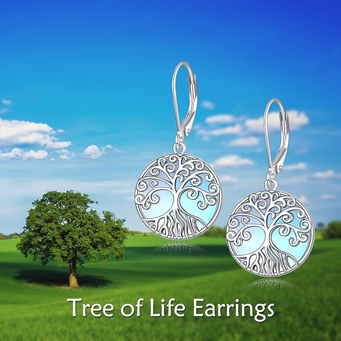 Moonstone Filigree Drop Dangle Teardrop Earrings 925 Sterling Silver Moonstone Leverback Earrings for Women Jewelry Gifts