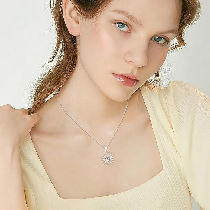 AENEAS Evil Eye Necklace for Women 925 Sterling Silver Necklace Ojo Turco Trendy Jewelry Gifts for Women Wife