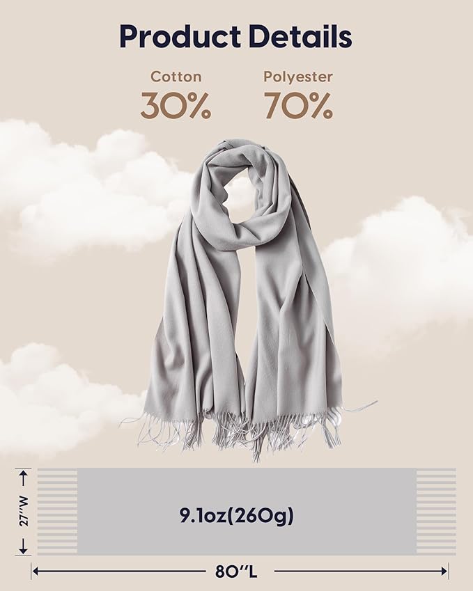 maamgic Women's Winter Scarf Soft Warm Scarf for Women Cozy Shawl Wraps for Women Lightweight Pashmina Style Wrap