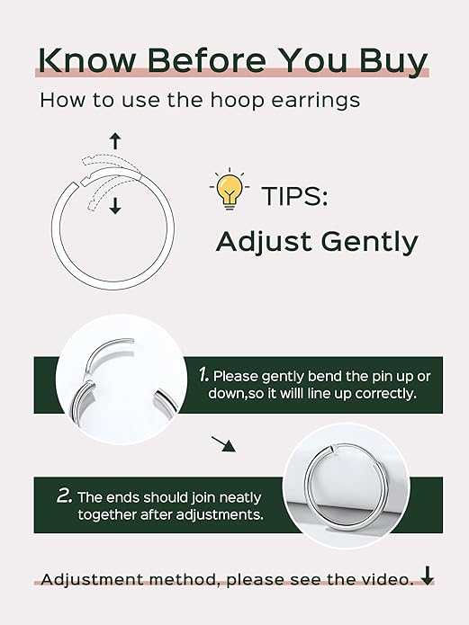 ChicSilver Hypoallergenic 925 Sterling Silver Hoop Earrings for Women, Lightweight Large Gold Plated Hoop Earrings, Endless Hoops Huggie Earrings 15/20/30/50/70MM