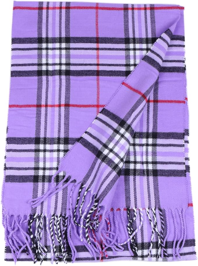 TZ Promise Tartan Plaid Cashmere Feel Classic Soft Luxurious Winter Scarf For Men Women