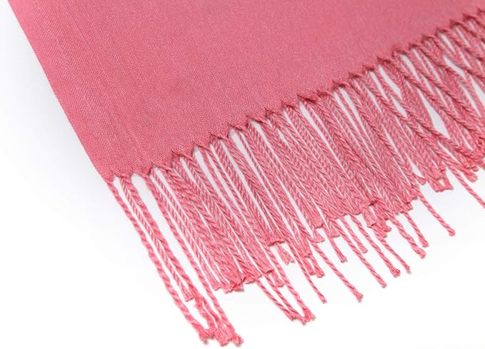 Cindy & Wendy Pashmina Shawls and Wraps Large Scarfs for Women Wedding Party Bridal Long Fashion Solid Shawl Wrap Fringes
