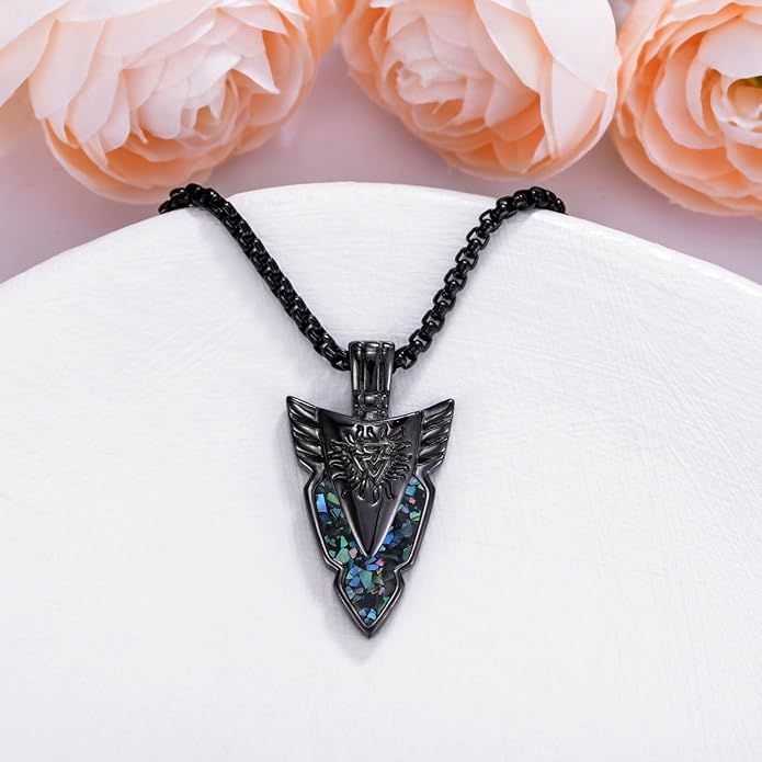 KoyeKei Viking Necklace for Men 925 Sterling Silver Viking Norse Pagan Jewelry Gifts for Women