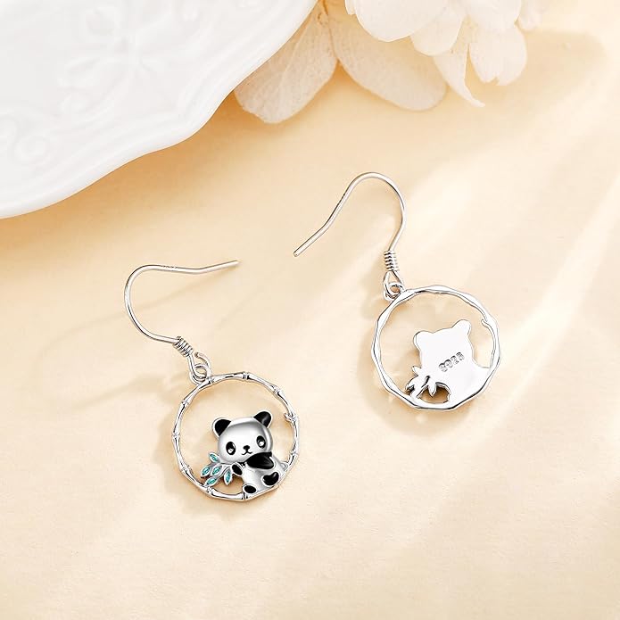 Animal Earrings 925 Sterling Silver Dangle Earrings Leverback Earrings Animal Jewelry for Women