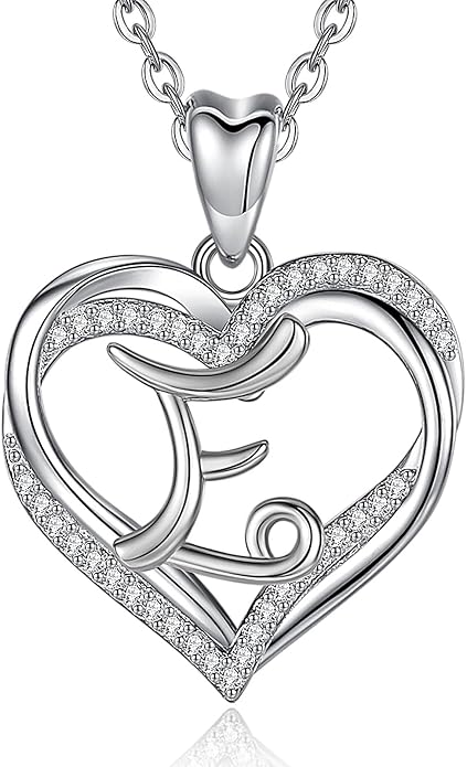 INFUSEU Unique Initial Necklaces for Women Girls Small Heart Letter Jewelry, Meaningful Personalized Gifts