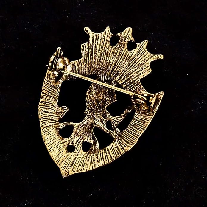 HETICA Vintage Animal Dragon Skull Wolf Crown Lion Brooch for Men Women Suit Tie Dress Lapel Pin Fashion Jewelry