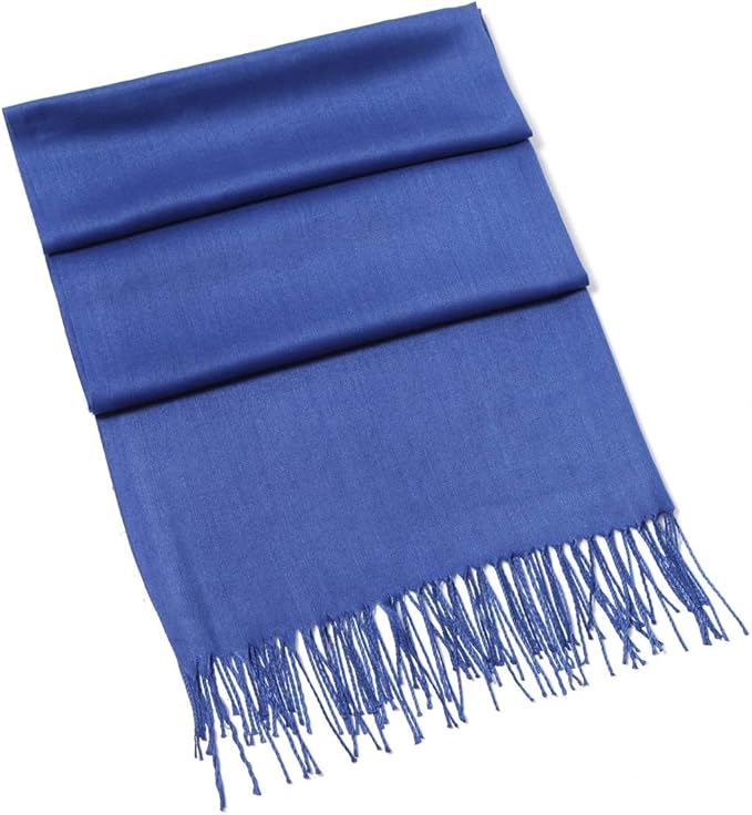 Cindy & Wendy Pashmina Shawls and Wraps Large Scarfs for Women Wedding Party Bridal Long Fashion Solid Shawl Wrap Fringes