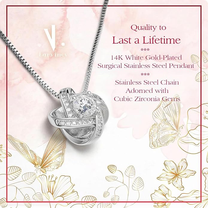 Larvincy To My Daughter Necklace From Dad With Heartfelt Message & Elegant Box, Gifts For Daughter From Father, Beautiful Jewelry Gift From Love Daddy On Graduation, Birthday, Wedding, Christmas