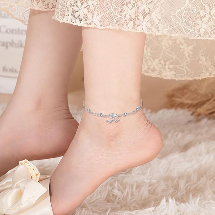 TIGER RIDER Dragonfly Anklet Sterling Silver Dragonfly Gifts Jewelry for Women with Crystal Birthday Anniversary