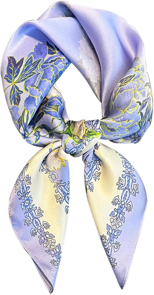 Hioyiwse Satin Bandanas Head Scarf For Women Hair Scarves Accessories Lightweight Fashion Wrap Neck Silk Sleeping Headscarf